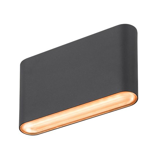 SLV 1007142 OVAL 14 WL, Wandaufbauleuchte 2700/3000K, 6W, schwarz IP65