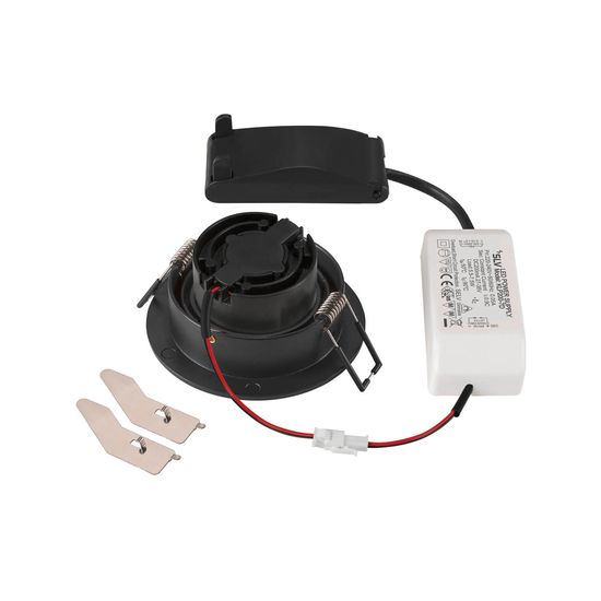 SLV 1007404 NEW TRIA 75, LED Deckeneinbauleuchte, 3000K, 38° rund schwarz