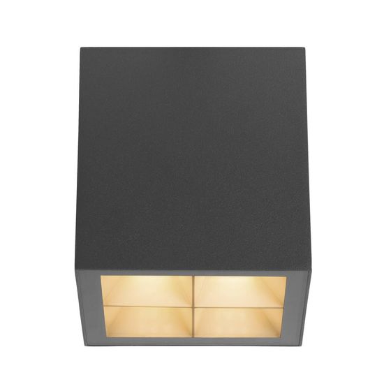 SLV 1007461 S-CUBE, LED Deckenaufbauleuchte, 2700/3000K, 15W, PHASE, 80°, anthrazit