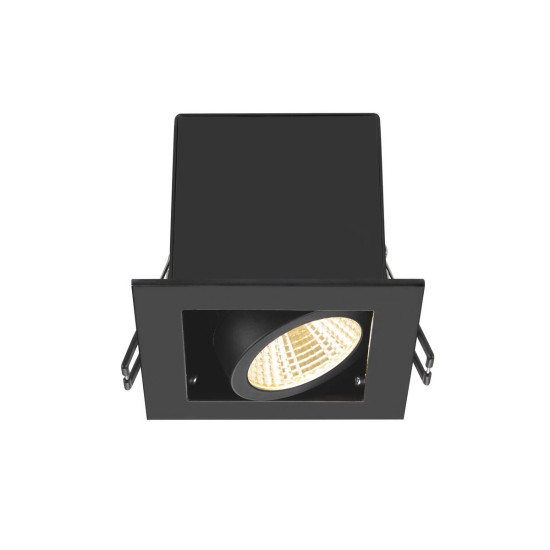 SLV 1007551 KADUX, LED Deckeneinbauleuchte, single, 3000K, 38°, quadratisch, schwarz