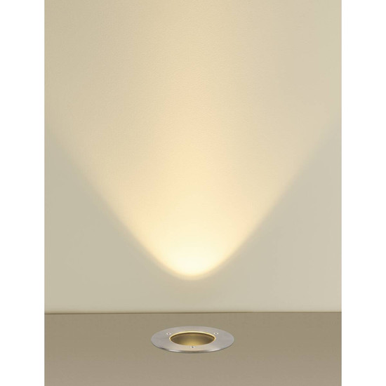 SLV DASAR M, Bodeneinbauleuchte, runde Abdeckung, 24°, 3000K, incl. DALI-Treiber, edelstahl 1007810