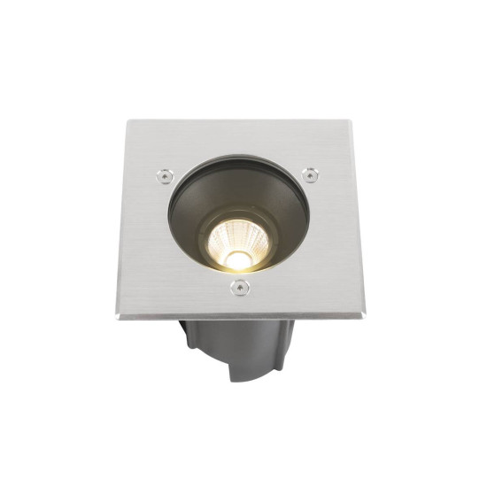 SLV DASAR M, Bodeneinbauleuchte, eckige Abdeckung, 24°, 3000K, incl. DALI-Treiber, edelstahl 1007811