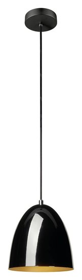SLV PARA CONE 20, Pendelleuchte, Pendellänge 250cm, E27, 1x max. 60W, schwarz / gold 1008129