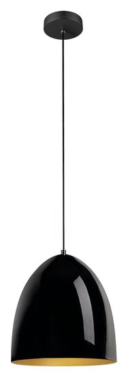 SLV PARA CONE 30, Pendelleuchte, Pendellänge 250cm, E27, 1x max. 60W, schwarz / gold 1008131