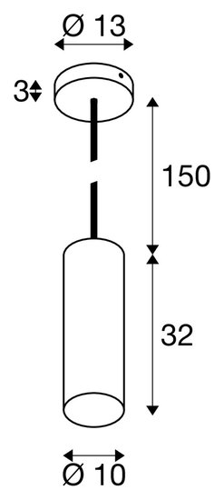 SLV ENOLA, Pendelleuchte, Pendellänge 150cm, E27, 1x max. 50W, matt schwarz 1008135