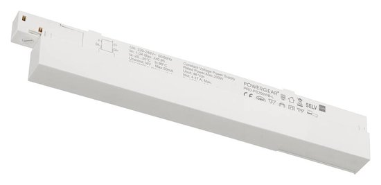 SLV 48V SYSTEM, Intrack LED Treiber, 48VDC, 200W, DALI Wireless integriert Casambi zu DALI Modul, Klemme für 220-240V Anschlusskabel, Kabelkammer, weiß 1008383