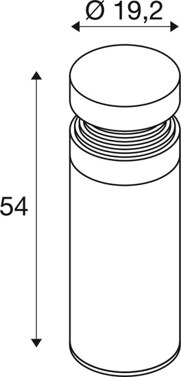 SLV 1008839 CONCRETE, Pole 55, PHASE, Stehleuchte, 2700 K, IP65, grau