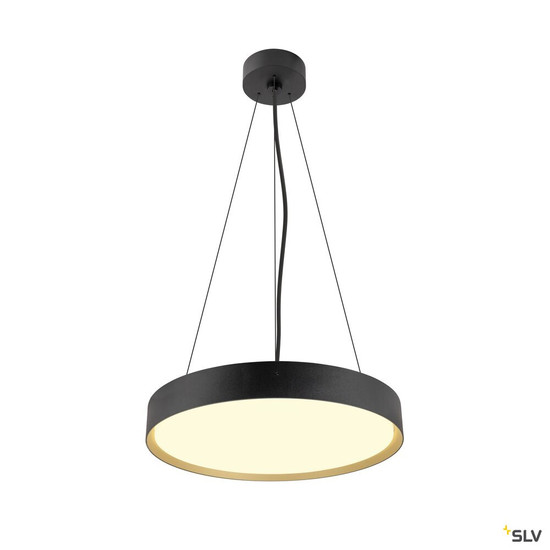 SLV 1008924 DECONA 42, CL, PHASE, Deckenaufbauleuchte, rund, 3000/4000K, 23 W, schwarz / gold