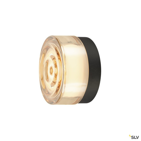 SLV 1008941 CYFT WAVE, Wand- und Deckenaufbauleuchte, 2700/3000/4000 K, 6,5 W, PHASE, schwarz / amber