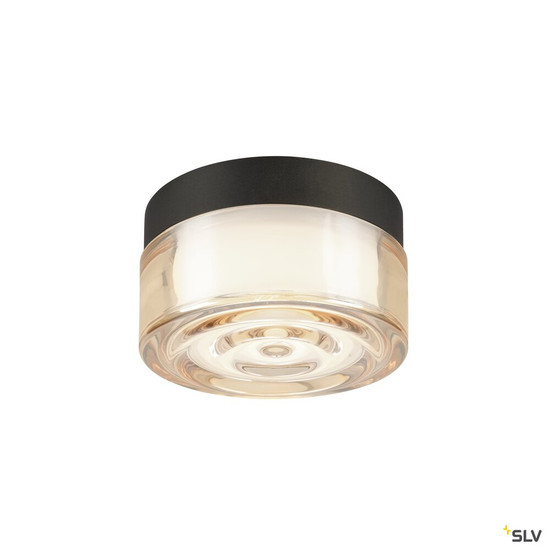 SLV 1008941 CYFT WAVE, Wand- und Deckenaufbauleuchte, 2700/3000/4000 K, 6,5 W, PHASE, schwarz / amber