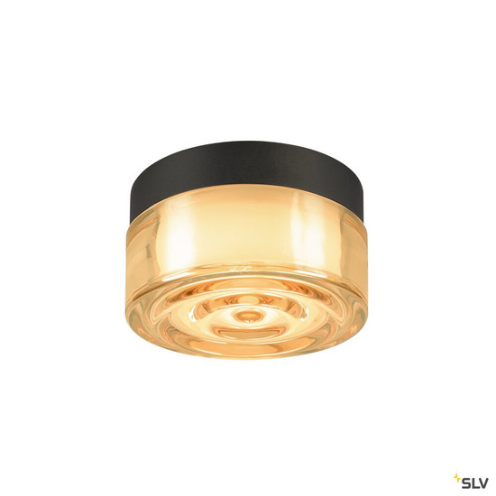 SLV 1008941 CYFT WAVE, Wand- und Deckenaufbauleuchte, 2700/3000/4000 K, 6,5 W, PHASE, schwarz / amber