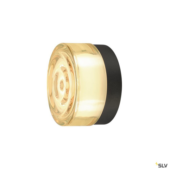 SLV 1008941 CYFT WAVE, Wand- und Deckenaufbauleuchte, 2700/3000/4000 K, 6,5 W, PHASE, schwarz / amber