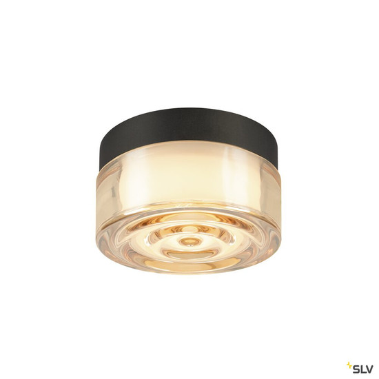 SLV 1008941 CYFT WAVE, Wand- und Deckenaufbauleuchte, 2700/3000/4000 K, 6,5 W, PHASE, schwarz / amber