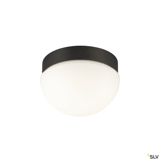 SLV 1008944 CYFT DOME, Wand- und Deckenaufbauleuchte, 2700/3000/4000 K, 6,5 W, PHASE, schwarz / milchig