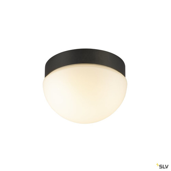 SLV 1008944 CYFT DOME, Wand- und Deckenaufbauleuchte, 2700/3000/4000 K, 6,5 W, PHASE, schwarz / milchig