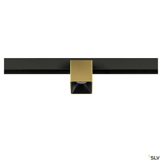 SLV 1008987 FIX-IT!, 48V, DALI, eckig, Surface mounted track, Spot, 3000K, 6.6 W, 36°, gold / schwarz