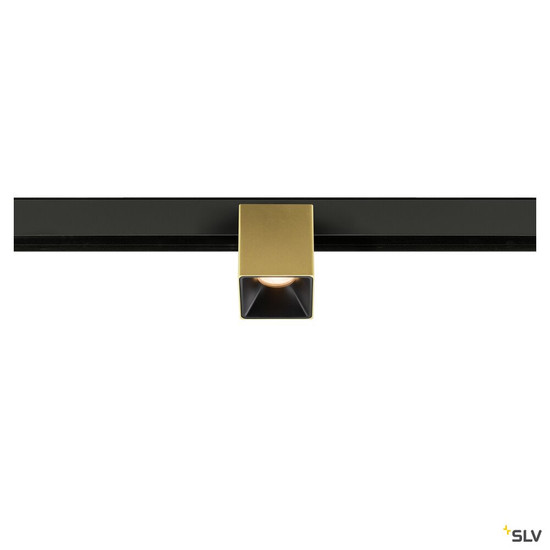 SLV 1008991 FIX-IT!, 48V, DALI, eckig, Surface mounted track, Spot, 2000-3000K, 7.4 W, 36°, gold / schwarz