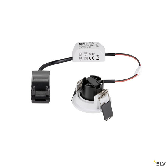 SLV 1009004 NEW TRIA® 45, DL, rund, Deckeneinbauleuchte, 3000 K, 24°, weiß