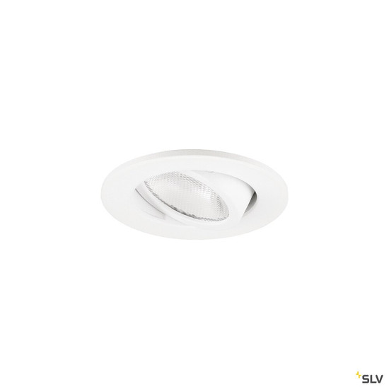 SLV 1009004 NEW TRIA® 45, DL, rund, Deckeneinbauleuchte, 3000 K, 24°, weiß