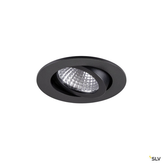 SLV 1009021 NEW TRIA® 68, Deckeneinbauleuchte, PHASE, AIRTIGHT, rund, 2700 K, 7.5 W, schwarz