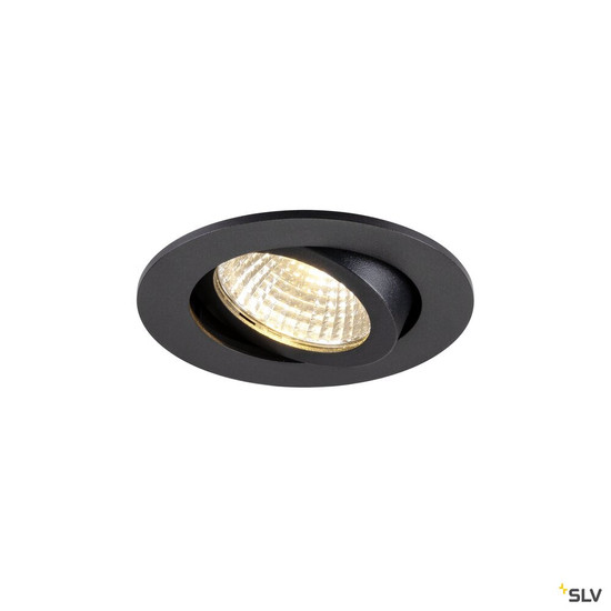 SLV 1009023 NEW TRIA® 68, Deckeneinbauleuchte, PHASE, AIRTIGHT, rund, 3000 K, 7.5 W, schwarz