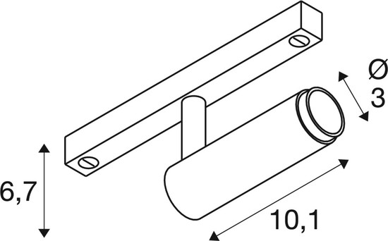 SLV 1009035 GRIP! S, 48V Spot, deep & recessed track, zylindrisch, 2000-3000K, 9.8 Watt, DALI, Dim-to-Warm, 29°, gold / schwarz