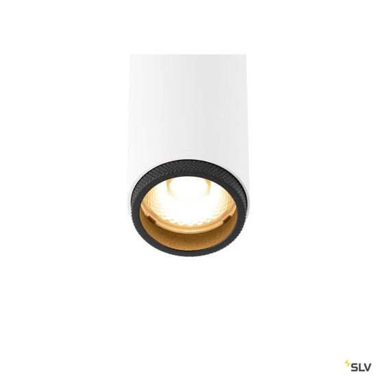 SLV 1009036 GRIP! S, Deckenaufbauleuchte, single, PHASE, 2700 K, 11 W, 29°, weiß / schwarz