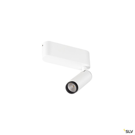 SLV 1009036 GRIP! S, Deckenaufbauleuchte, single, PHASE, 2700 K, 11 W, 29°, weiß / schwarz