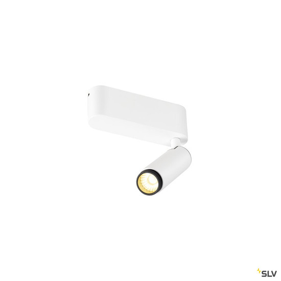 SLV 1009037 GRIP! S, Deckenaufbauleuchte, single, PHASE, 3000 K, 11 W, 29°, weiß / schwarz