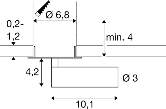 SLV 1009056 GRIP! S, Deckeneinbauleuchte, PHASE, 2700 K, 29°, IP20, zylindrisch, bronze / schwarz