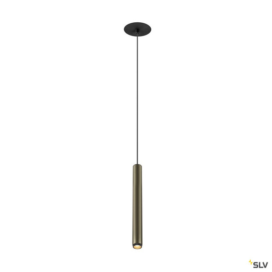 SLV 1009065 GRIP! S, Pendelleuchte, PHASE, Pendellänge 200 cm, 3000 K, 29°, bronze / schwarz