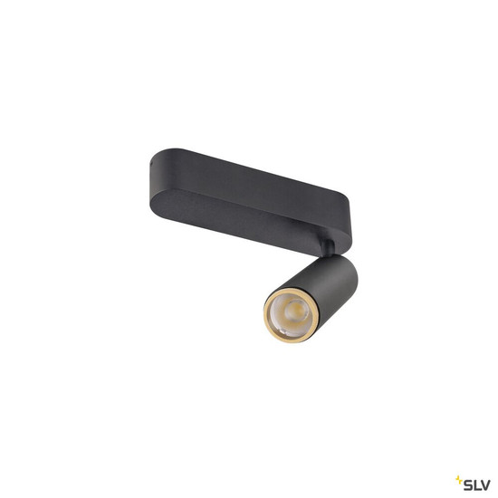 SLV 1009070 GRIP! M, Deckenaufbauleuchte, single, PHASE, 2700 K, 14 W, 42°, schwarz / gold