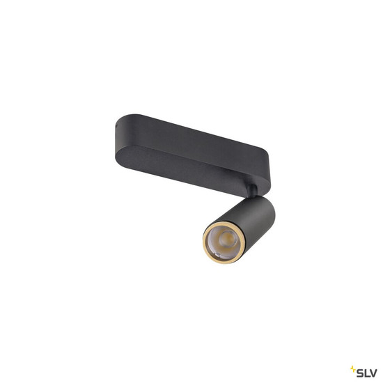 SLV 1009071 GRIP! M, Deckenaufbauleuchte, single, PHASE, 3000 K, 14 W, 42°, schwarz / gold