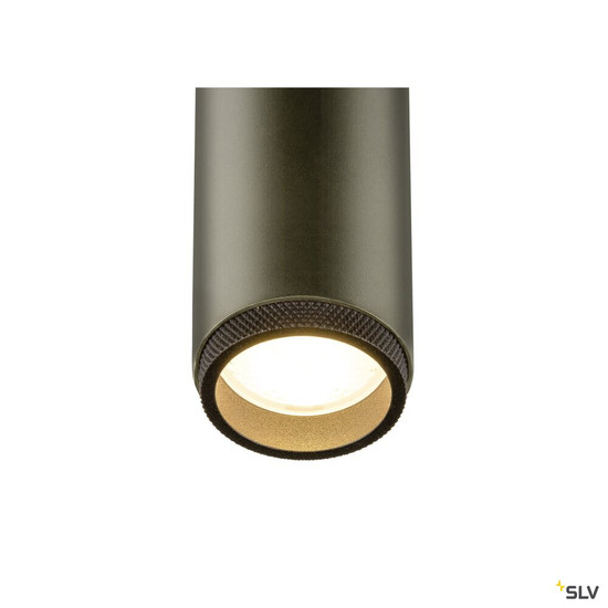 SLV 1009081 GRIP! M, Deckenaufbauleuchte, double, PHASE, 3000 K, 28 W, 42°, bronze / schwarz