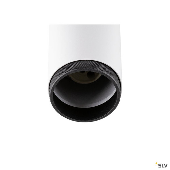 SLV 1009092 GRIP! L, SPOT CL, single, QPAR51, Deckenaufbauleuchte, zylindrisch, 1 x max. 6 Watt, weiß / schwarz