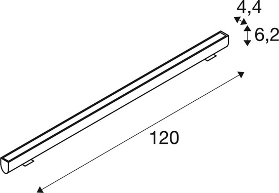 SLV 1009108 GALEN PRO 120, Wandaufbauleuchte, 3000 K, 40 W, DALI 2, Touch, 54°, anthrazit