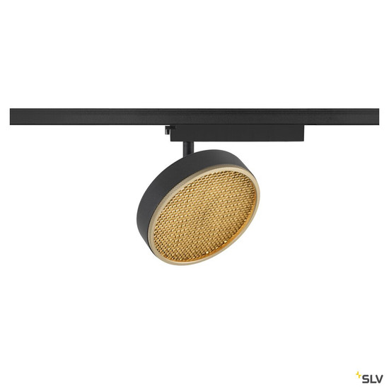 SLV 1009131 GRIP! FLAT, 1~Spot, PHASE, rund, 2700/3000 K, 16 W, schwarz / gold