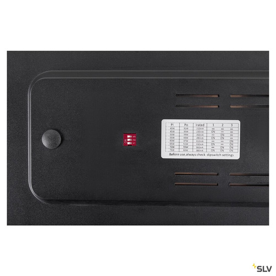 SLV 1009148 SIGHT PANEL, 3~ Spot, rechteckig, 4000 K, 38 W, 70°, schwarz