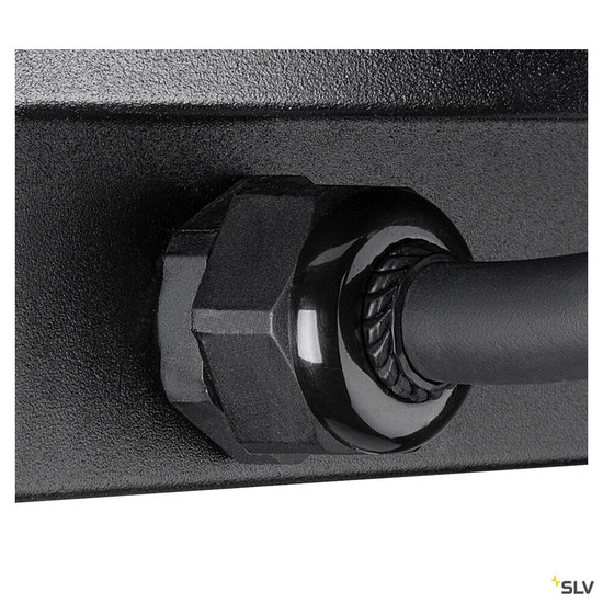 SLV 1009171 DASAR® XL, Bodeneinbauleuchte, asymmetrisch, 3000K, 70°/40°, IP65/IP67, quadratisch, edelstahl / schwarz