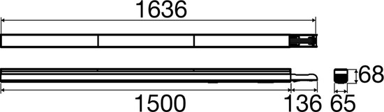 SLV 1009210 EASYLIGHT, 1500 86 835/840/850 OVAL WH ML Trunking System 1500mm