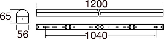 SLV 1009259 BATTEN P 1200 52, 830/840/850 WH DALI EM 3H