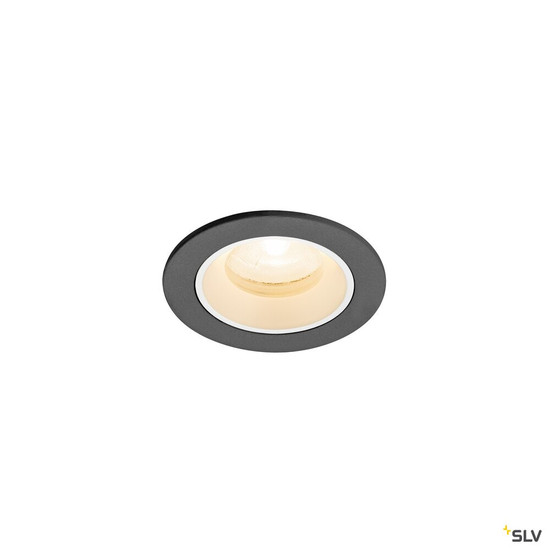 SLV 1009272 NUMINOS® XS, Deckeneinbauleuchte, 2700 K, 20°, IP20, rund, schwarz / weiß