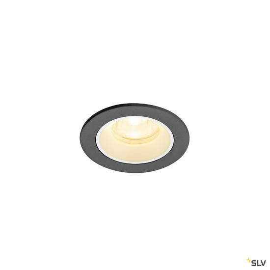 SLV 1009293 NUMINOS® XS, Deckeneinbauleuchte, 3000 K, 40°, IP20, rund, schwarz / weiß