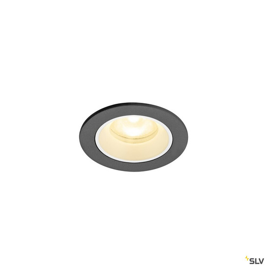 SLV 1009296 NUMINOS® XS, Deckeneinbauleuchte, 3000 K, 55°, IP20, rund, schwarz / weiß