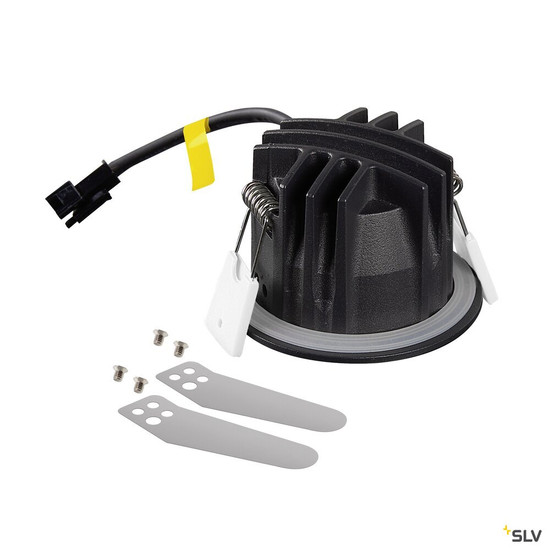 SLV 1009308 NUMINOS® XS, Deckeneinbauleuchte, 4000 K, 20°, IP20, rund, schwarz / weiß