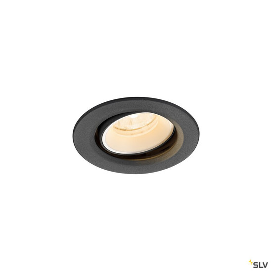 SLV 1009326 NUMINOS® MOVE XS, Deckeneinbauleuchte, 2700 K, 20°, IP20, rund, schwarz / weiß