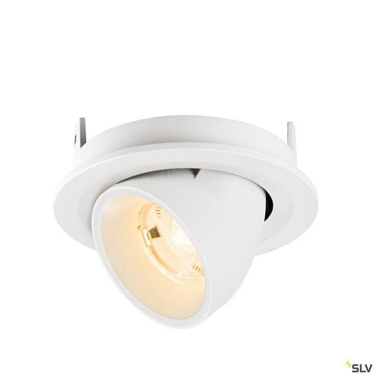 SLV 1009389 NUMINOS® GIMBLE S, Deckeneinbauleuchte, 2700 K, 20°, IP20, rund, weiß