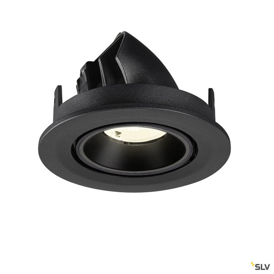 SLV 1009418 NUMINOS® GIMBLE S, Deckeneinbauleuchte, 4000 K, 40°, IP20, rund, schwarz