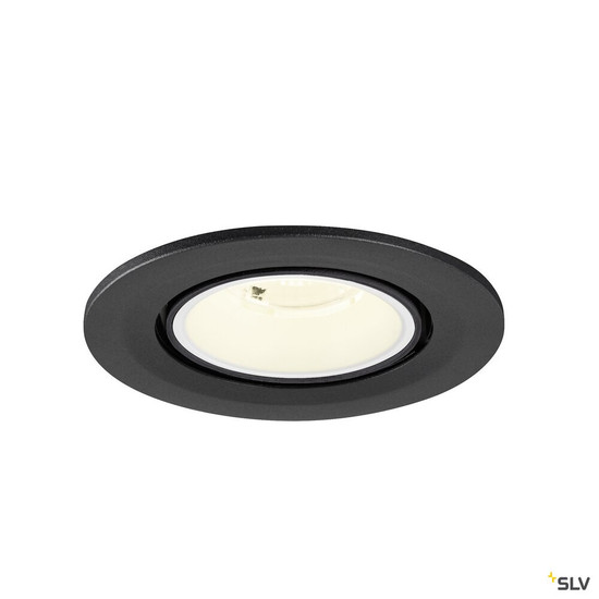 SLV 1009419 NUMINOS® GIMBLE S, Deckeneinbauleuchte, 4000 K, 40°, IP20, rund, schwarz / weiß