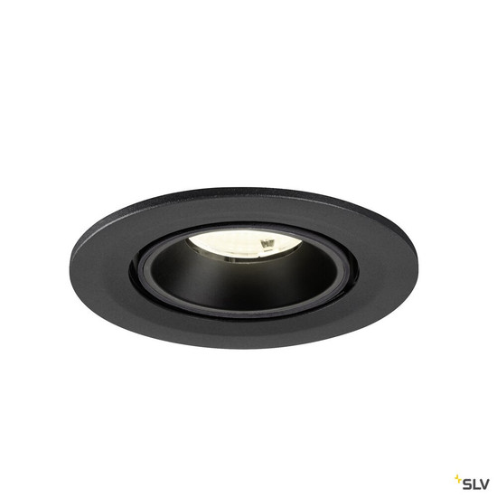 SLV 1009421 NUMINOS® GIMBLE S, Deckeneinbauleuchte, 4000 K, 55°, IP20, rund, schwarz